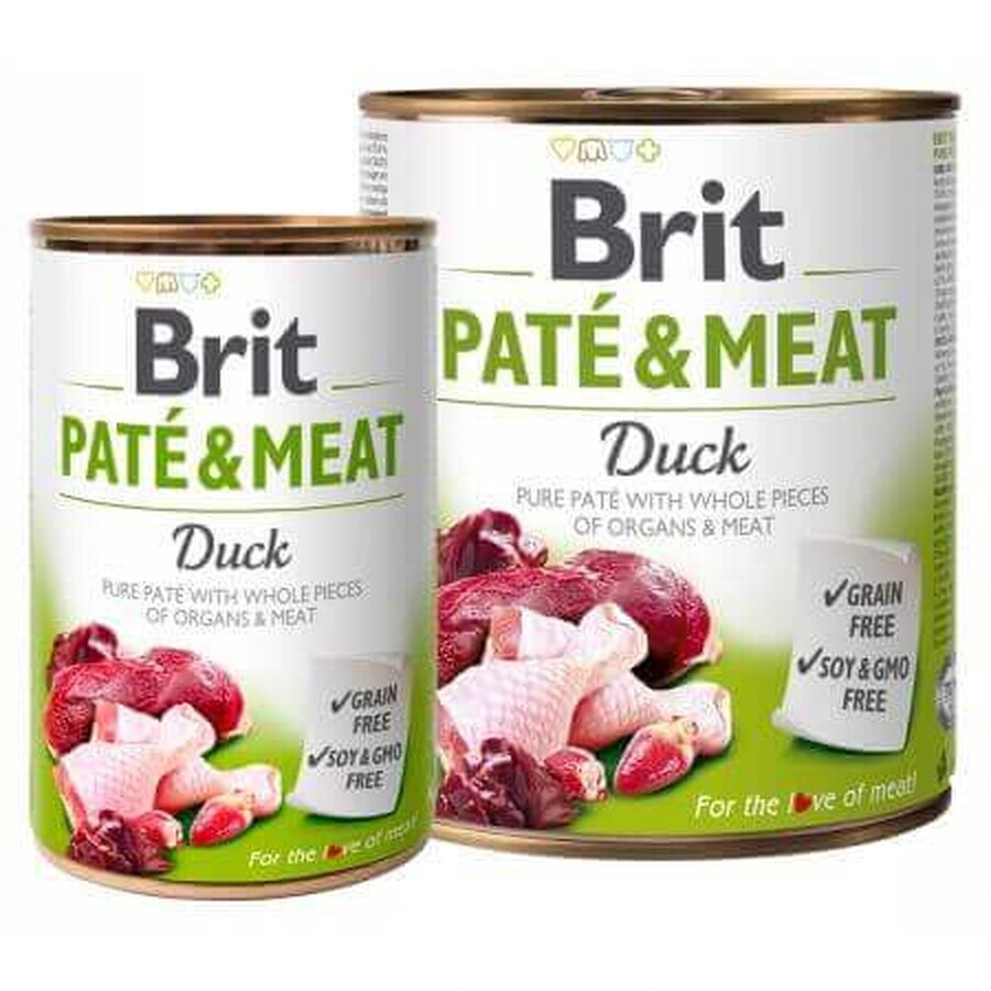 Cibo per anatra per cani Pate & Meat, 800 g, Brit