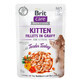 Alimento umido con carne di tacchino per gatti Brit Care Cat Pouch Kitten, 85 g, Brit