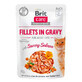 Cibo umido per gatti con filetti di salmone Brit Care Filetti in salsa con salmone saporito, 85 g, Brit