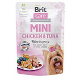 Cibo umido con pollo e tonno per cani Filetti in Salsa Mini, 85 g, Brit