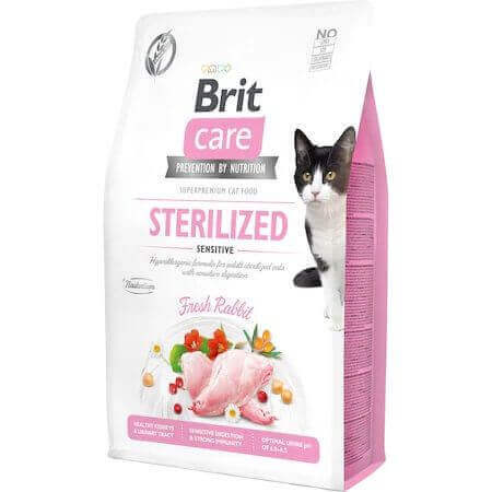 Cibo secco per conigli per gatti Brit Care GF Sterilised Sensitive, 2 kg, Brit