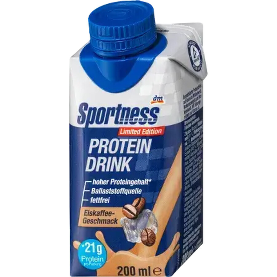 Bevanda proteica al gusto di caffè freddo Sportness, pronta da bere, 200 ml