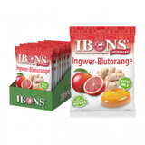 Sugar free drops with ginger and red orange, 75 g, Ibons