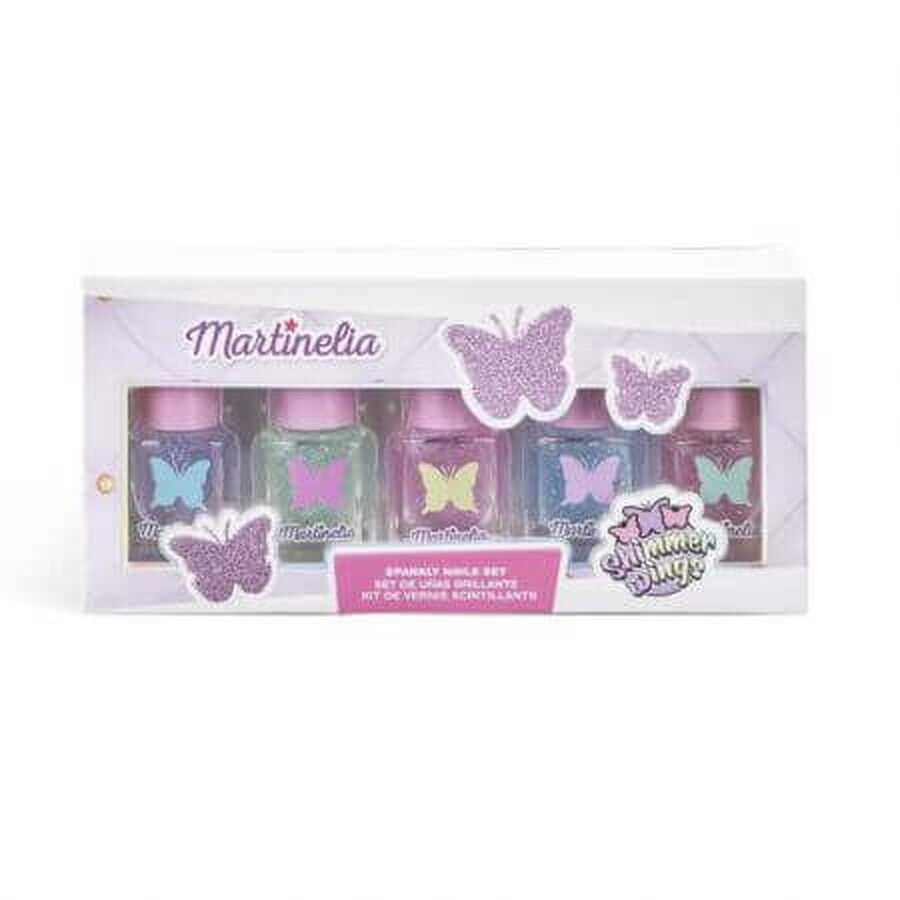 Shimmer Wings nail polish set of 5, Martinelia