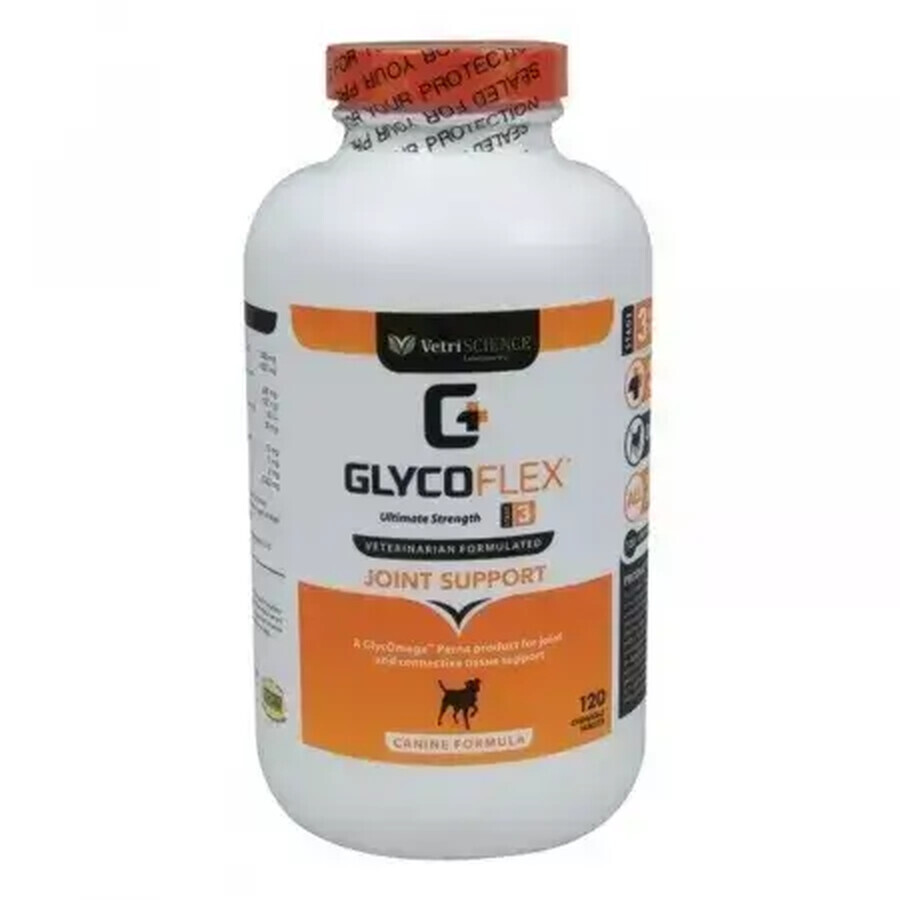 Integratore per il sostegno articolare del cane Glycoflex 3, 120 compresse, Vetri Science