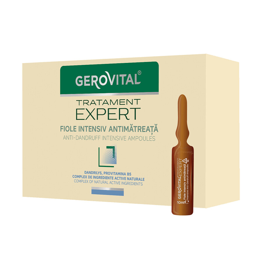 Gerovital Intensieve antimalariaflacons Expertbehandeling, 10 flacons x 10 ml, Farmec