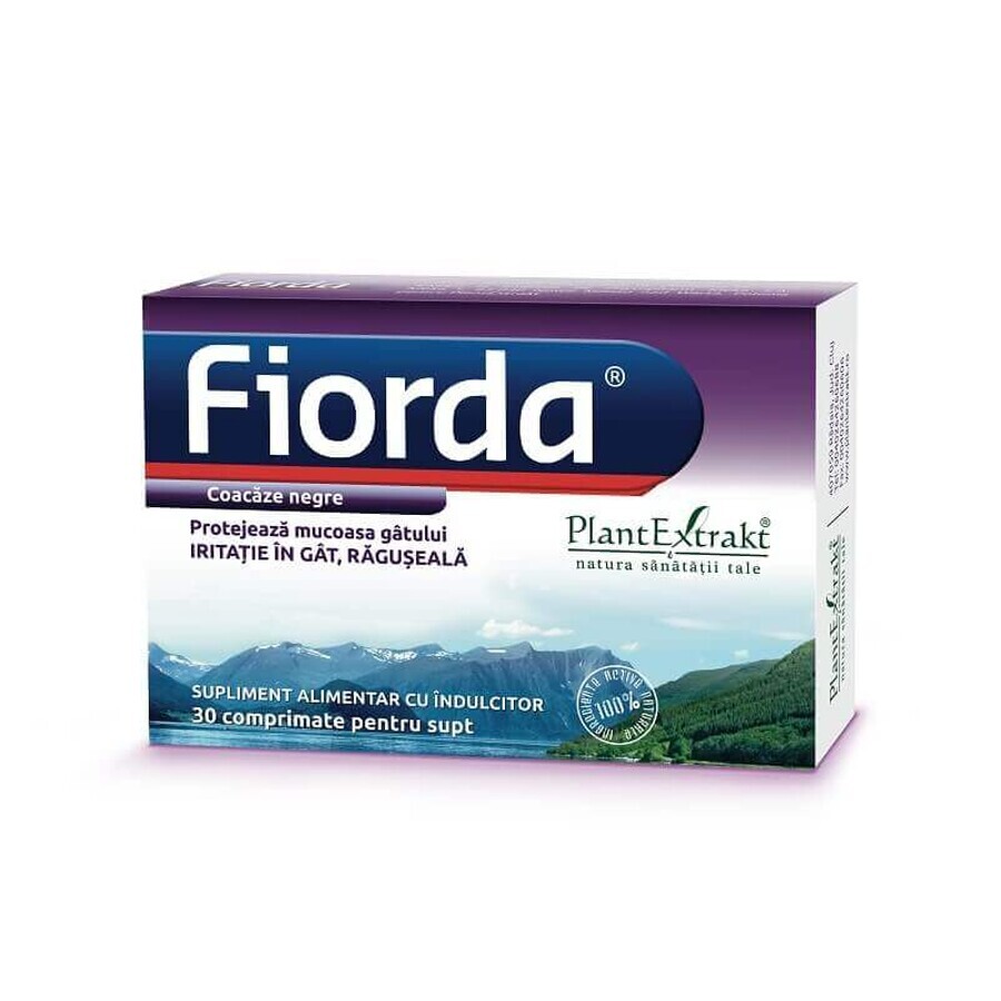 Blackcurrant-flavoured Fiorda, 30 tablets, Plant Extrakt