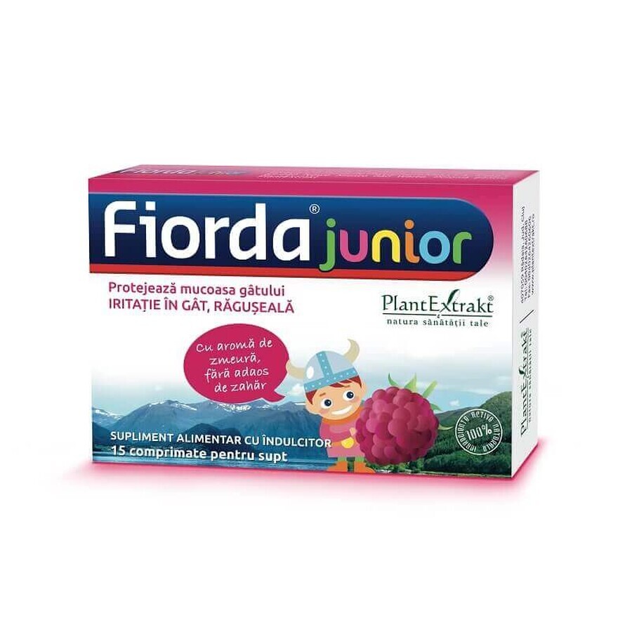 Fjorda Junior al gusto di lampone, 15 compresse, estratto vegetale