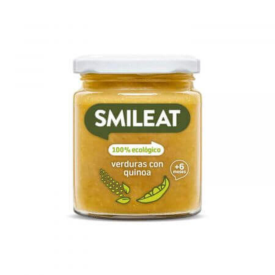 Organic vegetable puree with quinoa and olive oil, +6 months, 230 g, Smileat