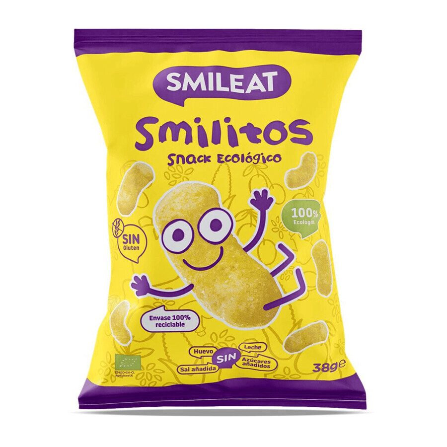 Smilitos Organic Puffs with olive oil, +6 months, 38 g, Smileat