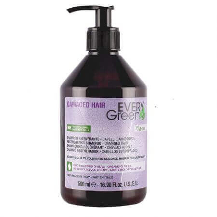 Shampoo Ristrutturante per capelli danneggiati, 500 ml, Every Green