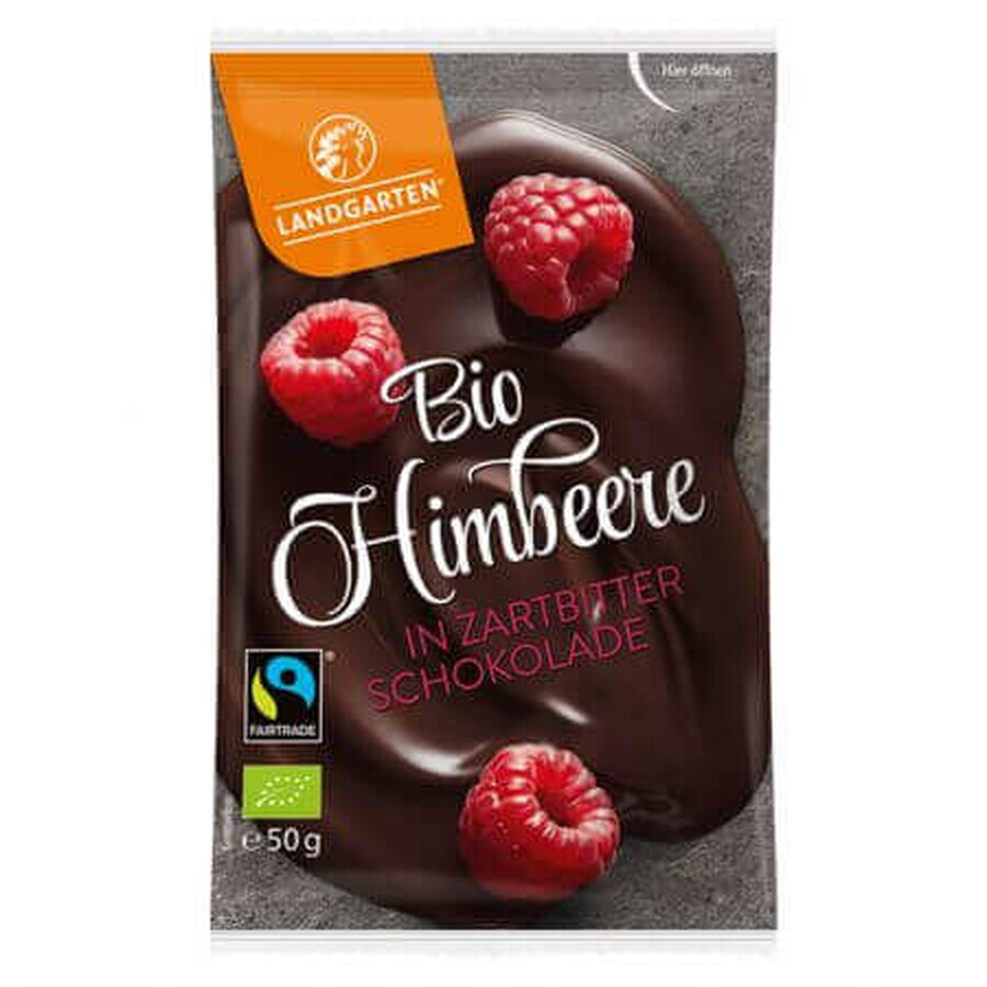 Lamponi ricoperti di cioccolato fondente, 50 g, Landgarten