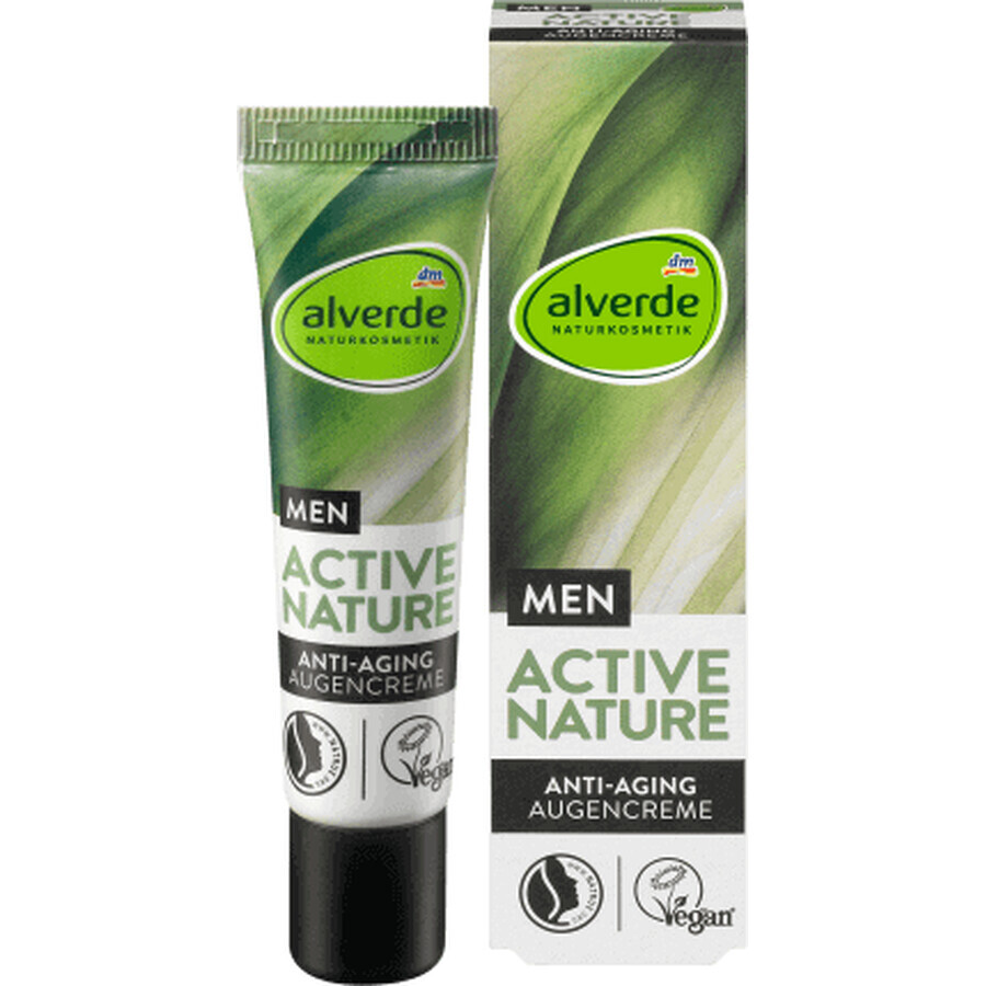 Alverde Naturkosmetik MEN Active Nature Crema contorno occhi antietà, 15 ml