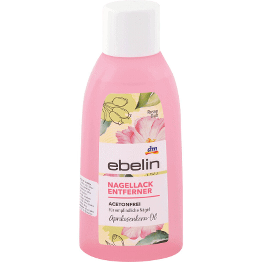 Ebelin Solvente per unghie senza acetone con olio di albicocca, 200 ml