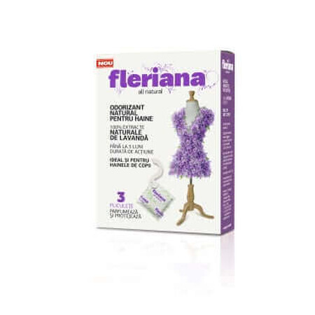 Fleriana Deodorante naturale per abiti con aroma di lavanda, 1 pz