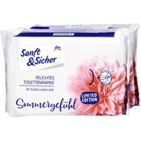 Carta igienica umidificata Sanft&Sicher SummerGefuhl, 100 pz