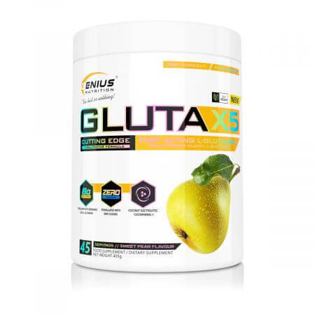 L-glutammina GLUTA-X5 Pear, 405 g, Genius Nutrition