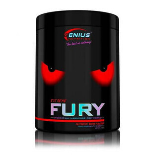 Preworkout Fury extreme Raspberry Bomb, 400 g, Genius Nutrition