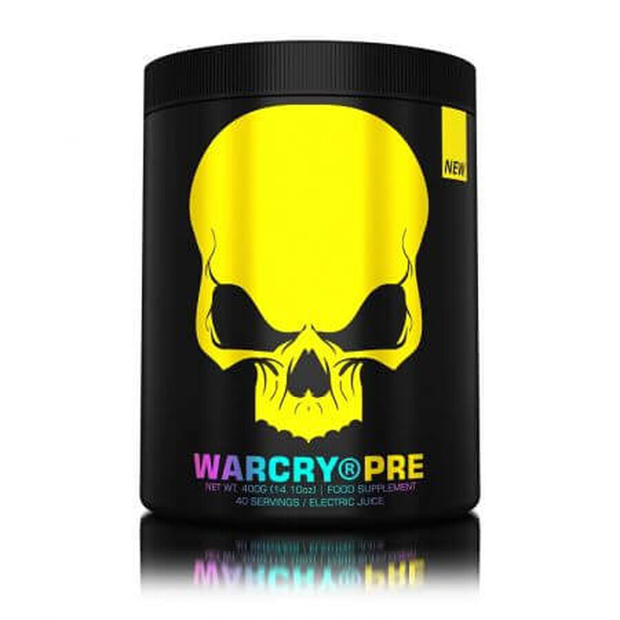 Pre-allenamento Warcry Electric Juice Flavour, 400 g, Genius Nutrition