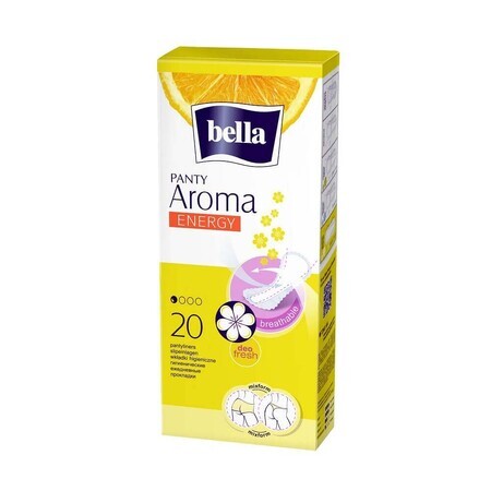 Compresas diarias Panty Aroma Energy, 20 unidades, Bella