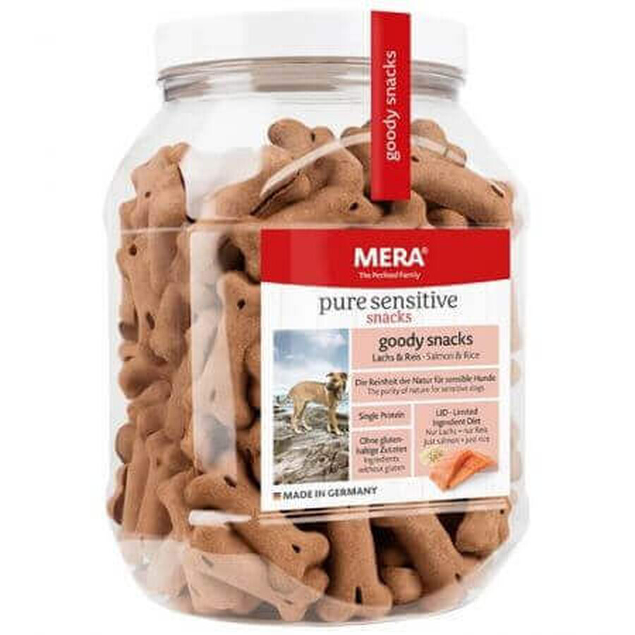 Snack con salmone e riso per cani Pure Sensitive, 600 g, Mera