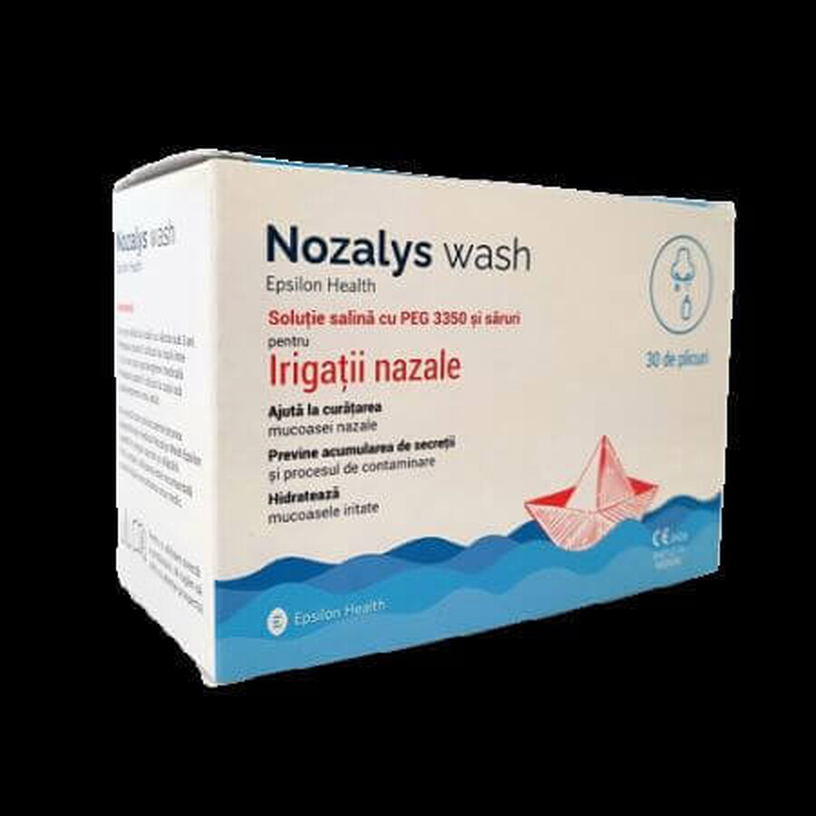 Saline solution for nasal irrigation Nozalys Wash, 30 sachets, Epsilon Health