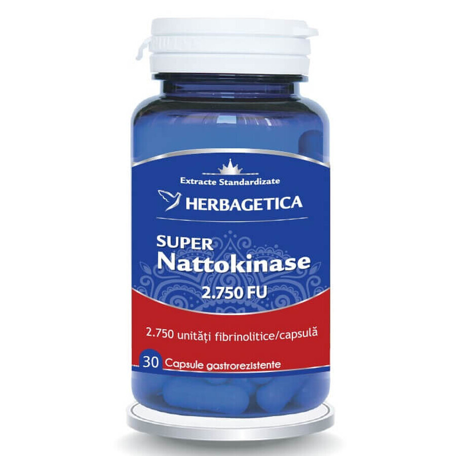 Super Nattokinase, 2750 FU, 30 capsules, Herbagetica