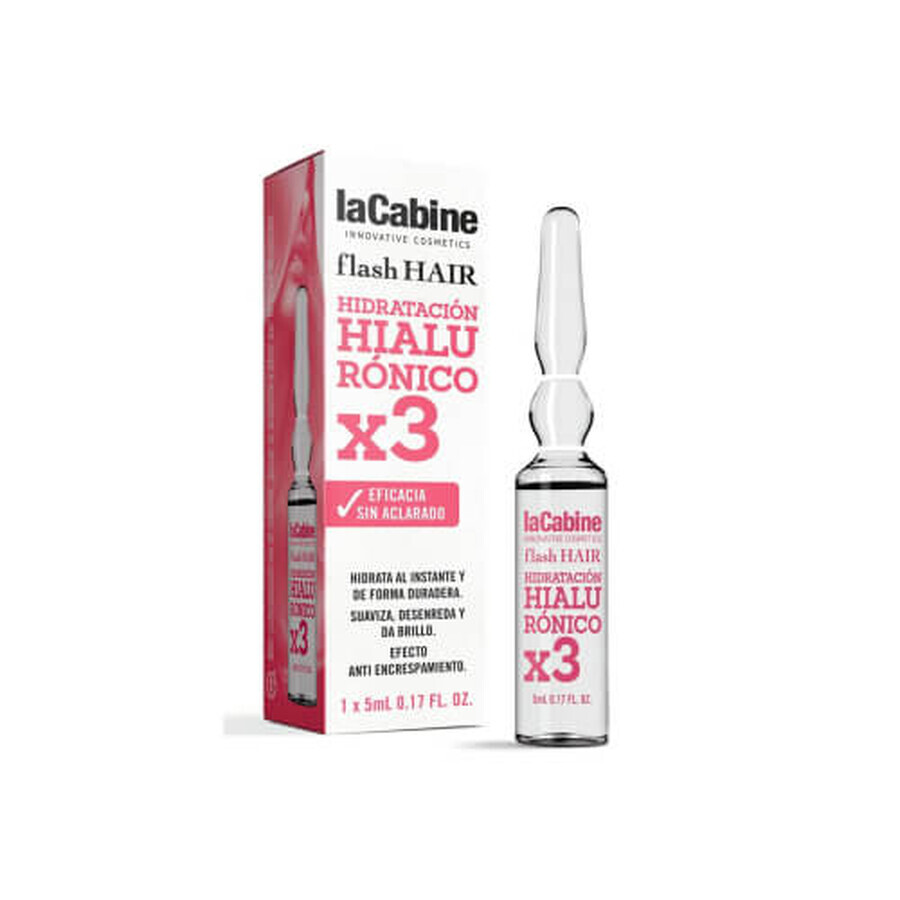 Fiala ialuronica idratante Flash Hair, 5 ml, La Cabine