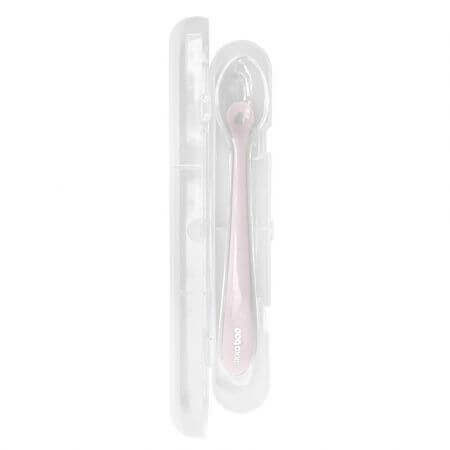 Silicone spoon with protective casing, Pink, Kikka Boo