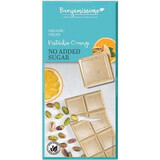 Organic white chocolate with pistachios and oranges, 70 g, Benjamissimo