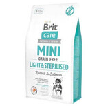 Alimento secco con coniglio e salmone Grain Free Mini Light & Sterilised, 2 Kg, Brit