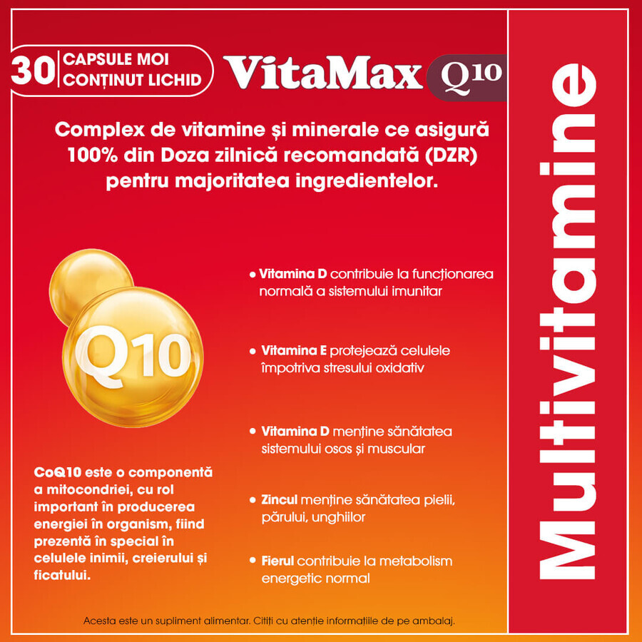 Confezione Vitamax Q10, 30 + 30 capsule, Perrigo