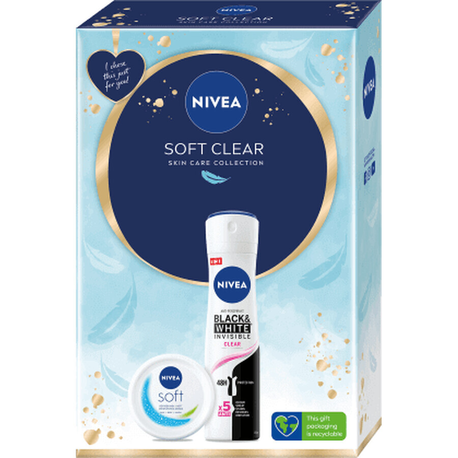 Nivea Cofanetto regalo SOFT CLEAR crema + deodorante spray, 1 pz