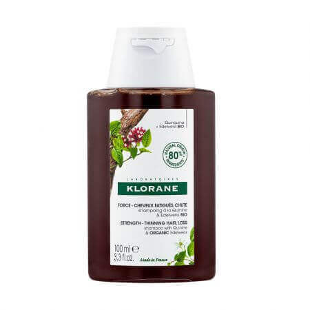 Shampoo con chinino e fiordaliso biologico, 100 ml, Klorane