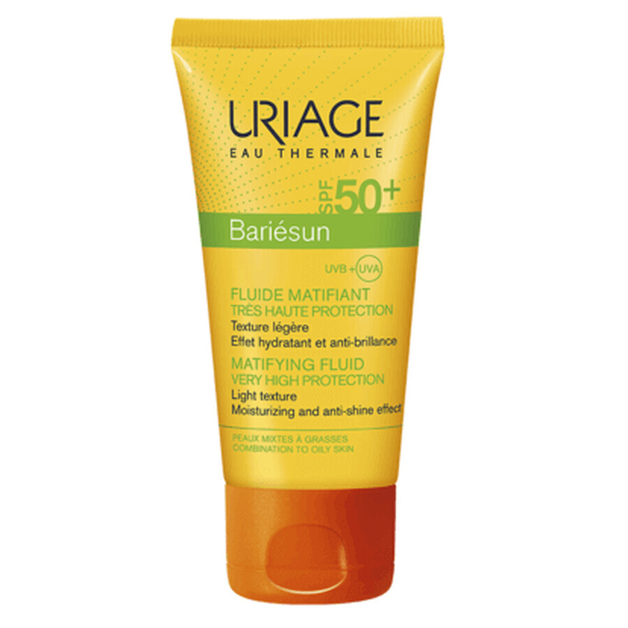 Moisturizing Fluid with SPF 50+ Bariesun Mat, 50 ml, Uriage