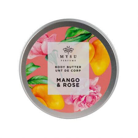 Burro per il corpo, mango e rosa, 185 ml, Mysu