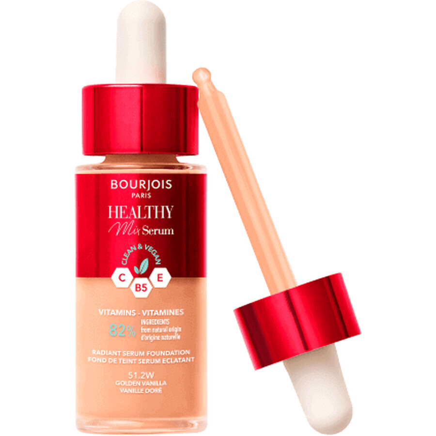 Bourjois Paris Foundation Serum Healthy Mix N. 51.2 Golden Vanilla, 1 pz