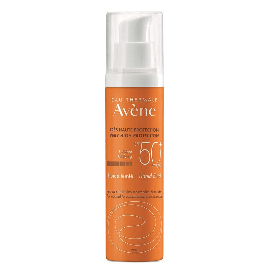 Avene Fluido Colorato Protezione Viso SPF50+ Pelle Sensibile, 50ml