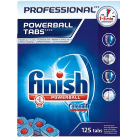 Finish Detersivo per lavastoviglie professionale Powerball, 125 pz