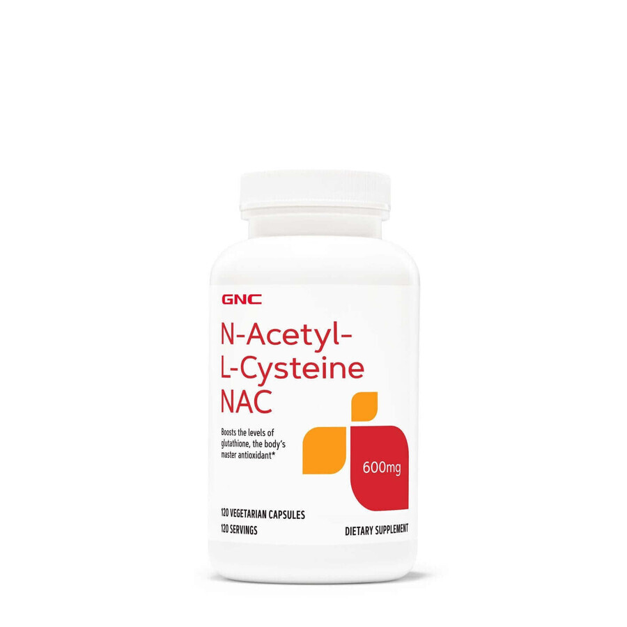 N-acetil-L-cisteína NAC 600 mg, 120 cps, GNC 