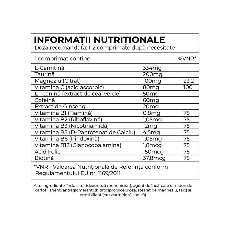 Energie+, 20 comprimate, Biome