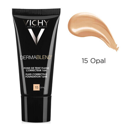 Vichy Dermablend - Fluido Coprente Pelle Grassa e Imperfezioni Tonalità 15, 30ml