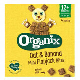 Organic Whole Oats and Banana Flapjack Cubes, +12 months, 4x20g, Organix