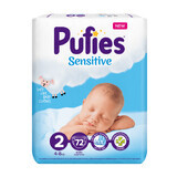 Sensitive Diapers, No. 2, 4-8 Kg, 72 pcs, Pufies