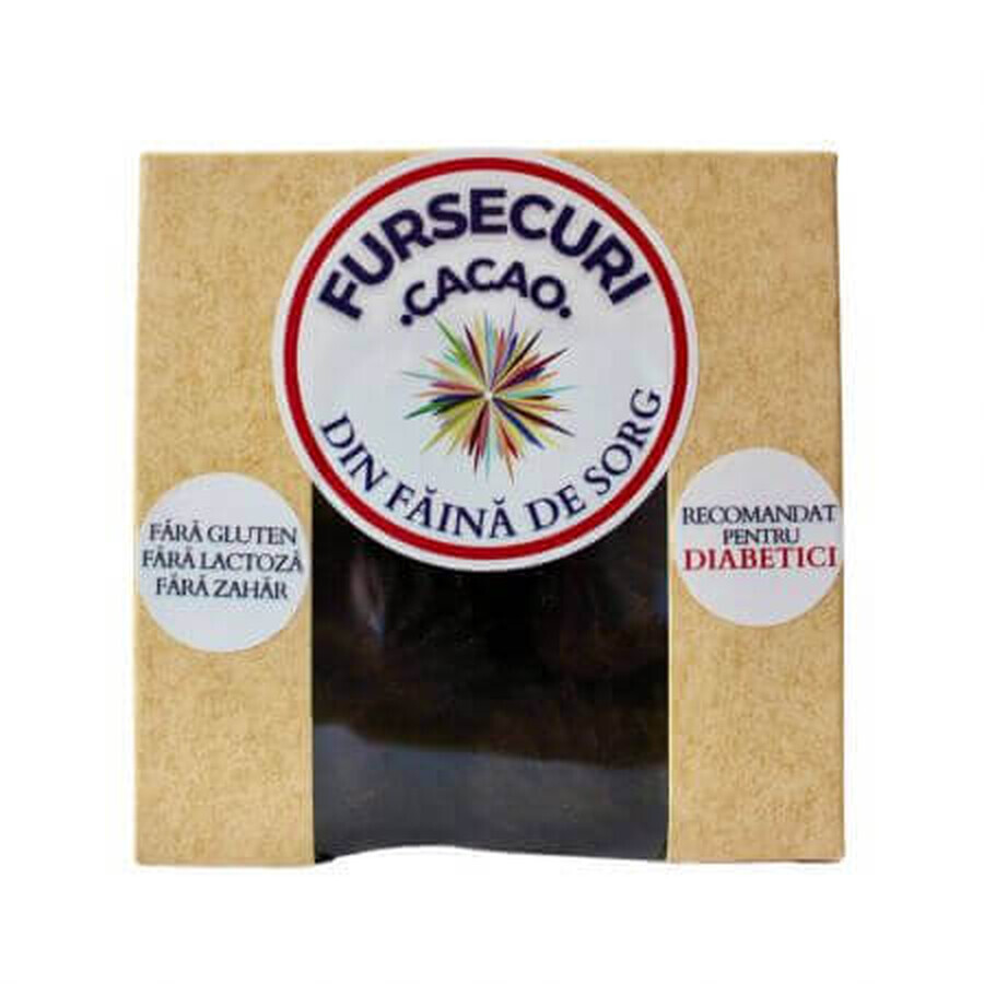 Cocoa cookies with sorghum flour for diabetics, 130 g, Daycome