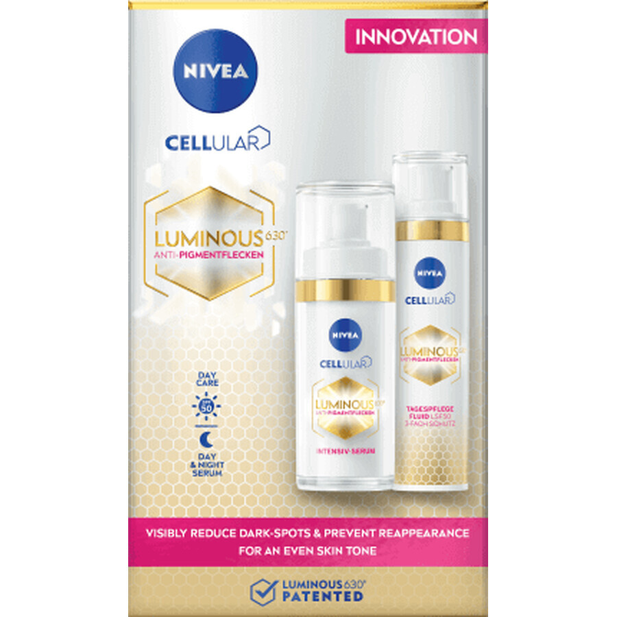 Nivea Set regalo Crema giorno luminosa+siero notte, 1 pz