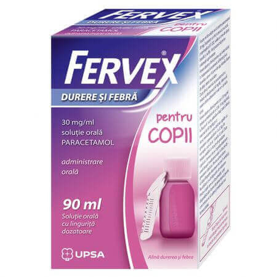 Fervex Children's Pain and Fever, 30 mg/ml oral solution, 90 ml, Upsa