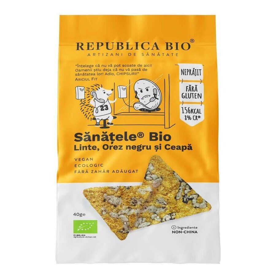 Sanatele biologico con lenticchie, riso nero e cipolla, ecologico, senza glutine, 40 g, Republica Bio