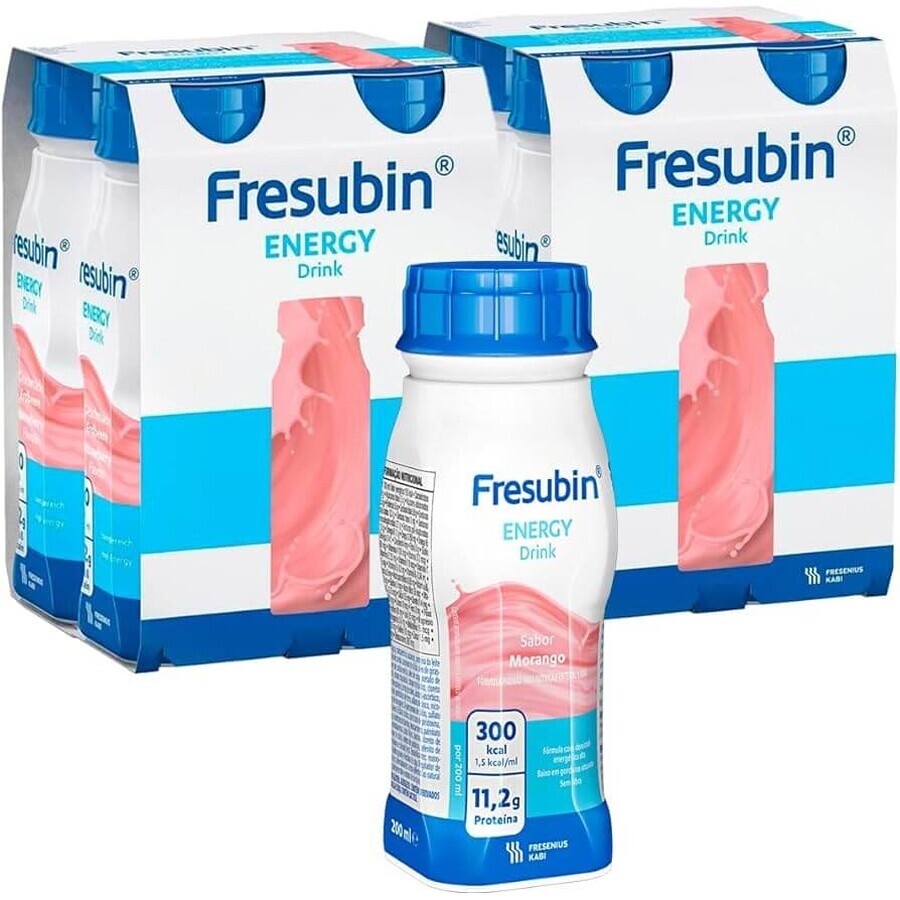 Frebini bevanda energetica al gusto di fragola, 200 ml, Fresenius Kabi