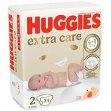 Pannolini da cambio Extra Care, n. 2, 3-6 kg, 24 pezzi, Huggies